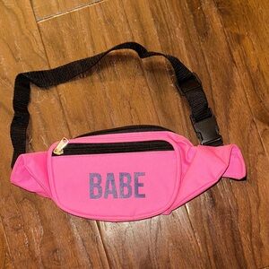 Pink Mini Bag with Black Accents